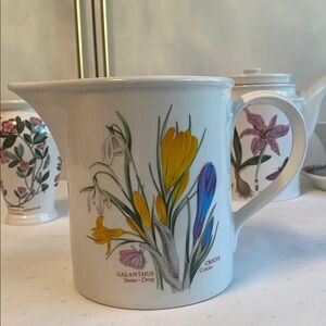 Portmeirion • “The Botanic Garden” Milk Jug in Snowdrop & Crocus Floral Pattern